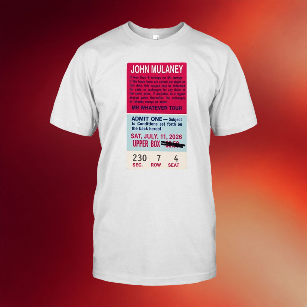 John Mulaney Merch 2026 John Mulaney Mister Whatever Tour T-Shirt John Mulaney Wrigley Merch - Merchluma
