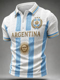 Argentina 2026 World Cup Polo Shirt 3 Stars Argentina National Team Merch Football Fan Gift - Merchluma