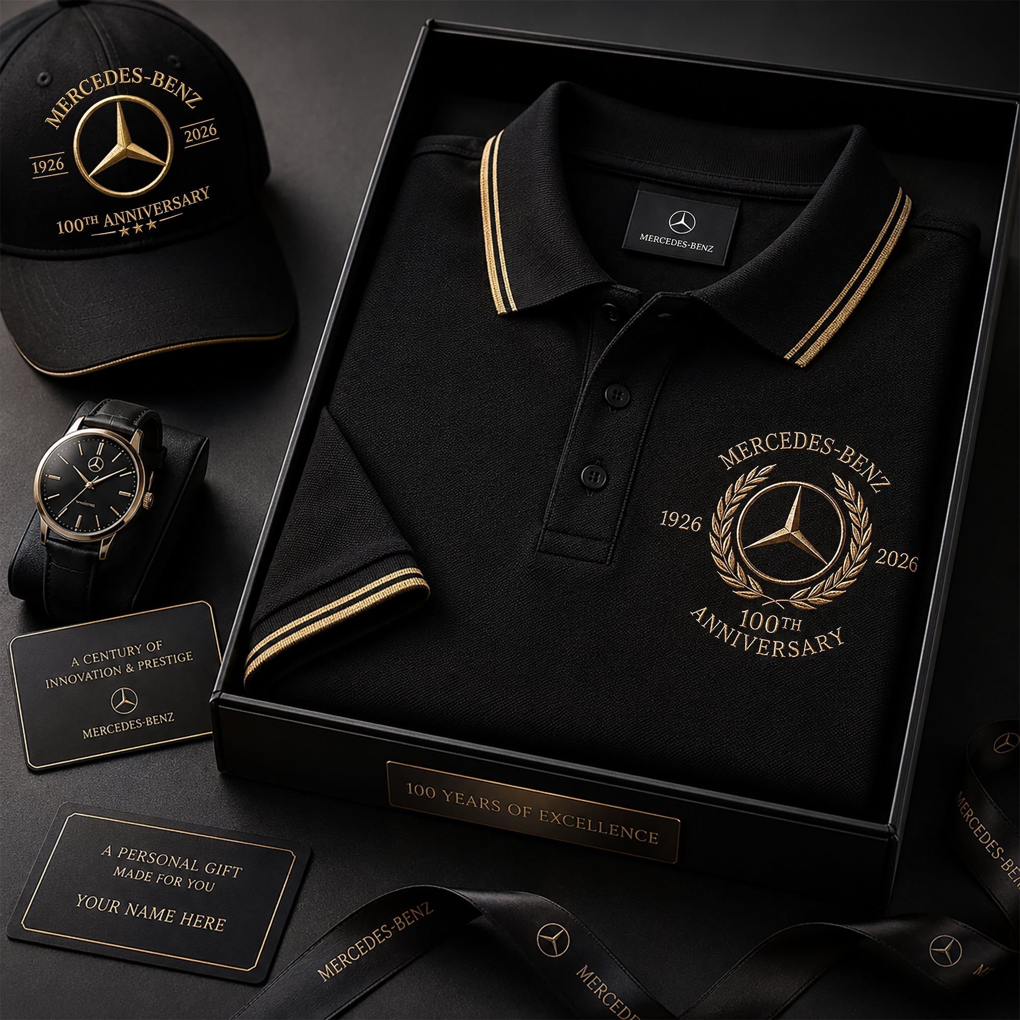 Merc 100th Anniversary 2026 Polo Shirt Car Lover Apparel Birthday Gift Ideas For Men - Merchluma