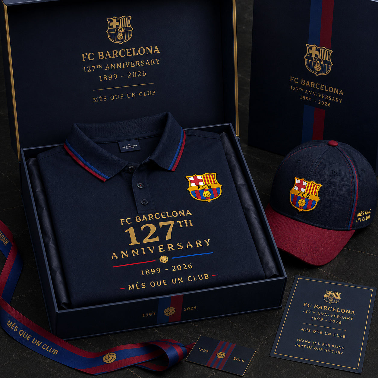 Personalized FC Barcelona 127TH Anniversary Sport Polo Shirt 2026 Barca FC Merch Gift For Fans - Merchluma