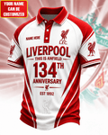 Personalized Liverpool FC 134th Anniversary 2026 This Is Anfield Polo Shirt LFC Merch Dad Gifts - Merchluma