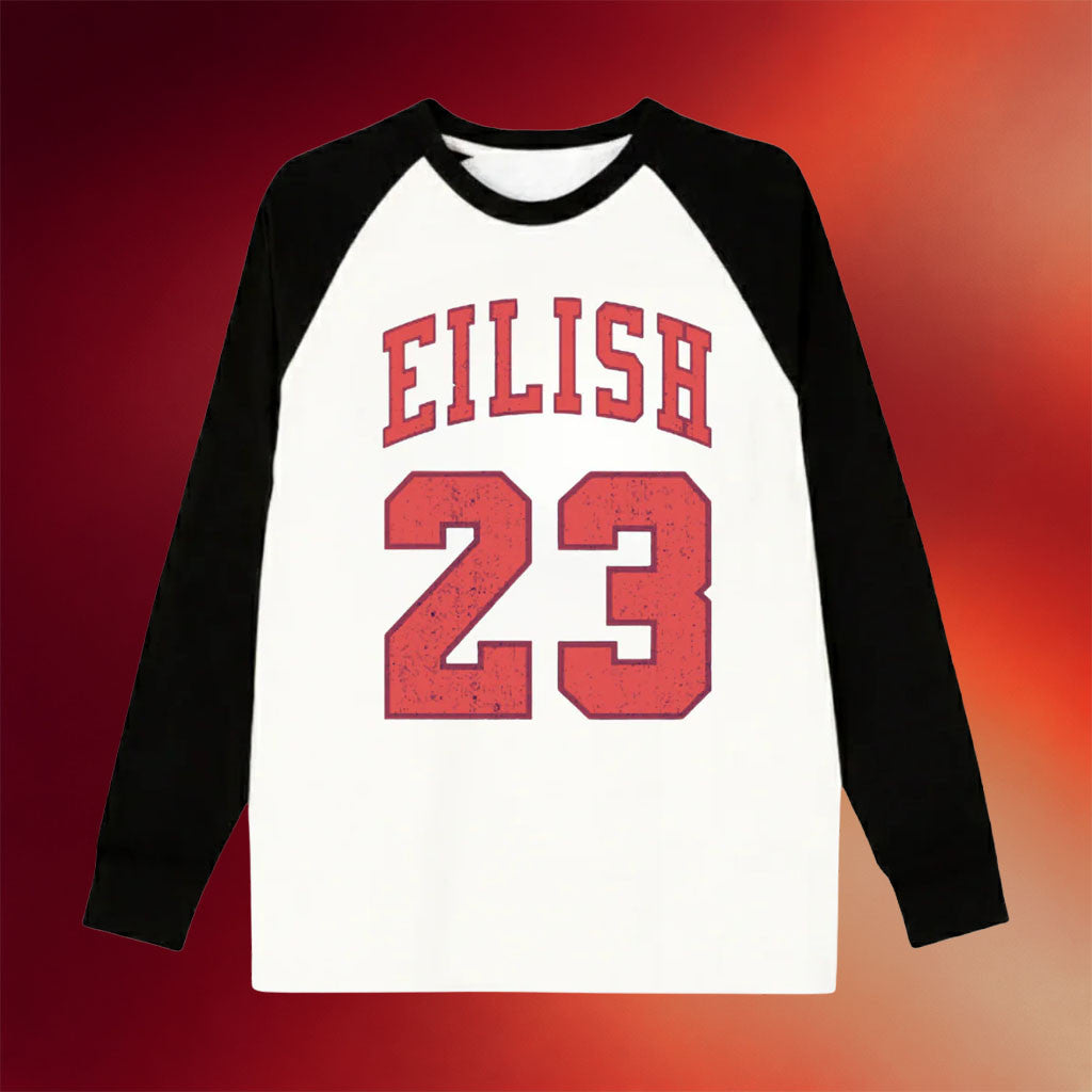 Billie Eilish Merch 2026 Billie 23 Raglan Shirt Unique Gifts For Music Lovers - Merchluma