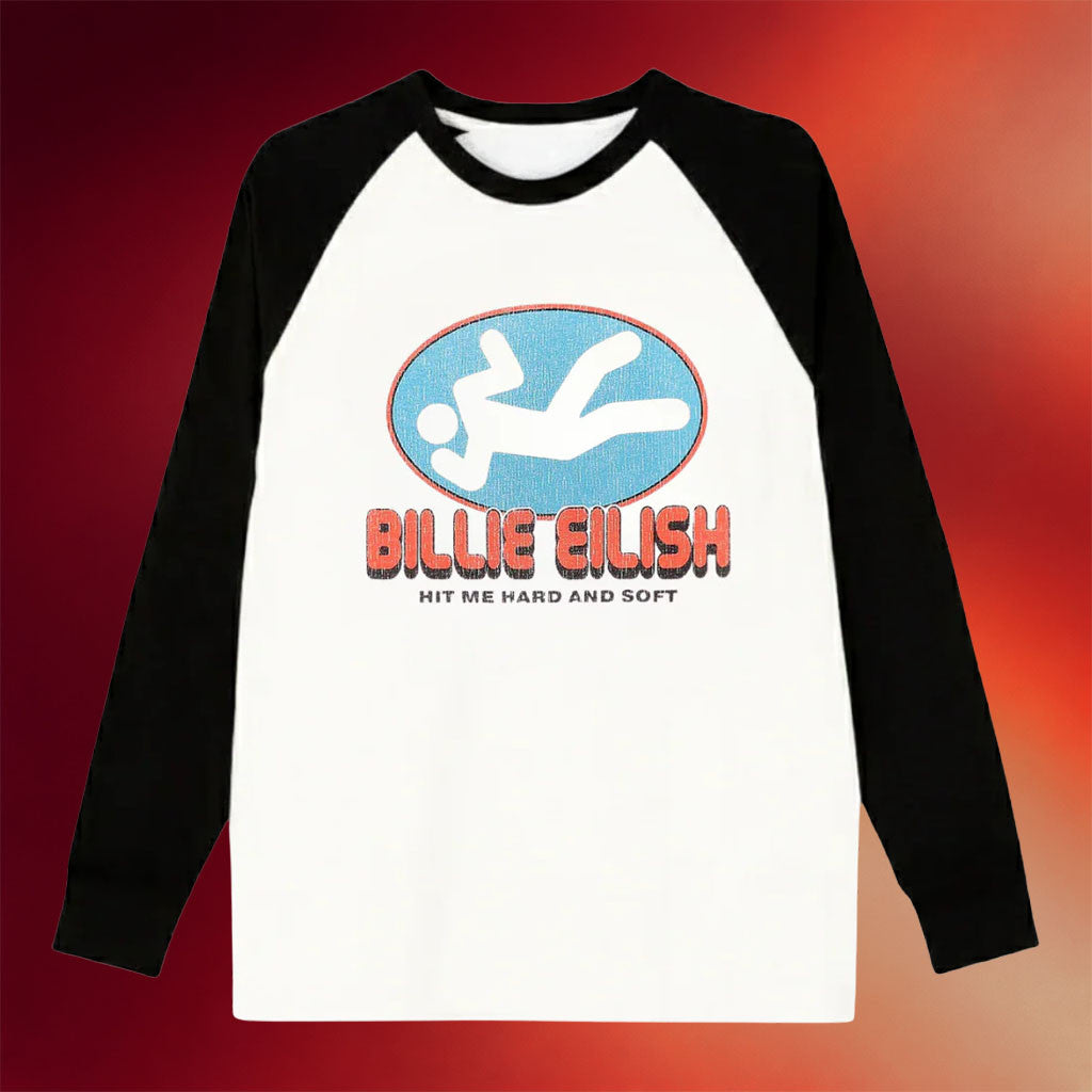 Billie Eilish Merch 2026 Billie Hit Me Raglan Shirt Hit Me Hard And Soft Tour Merch Fan Gifts - Merchluma