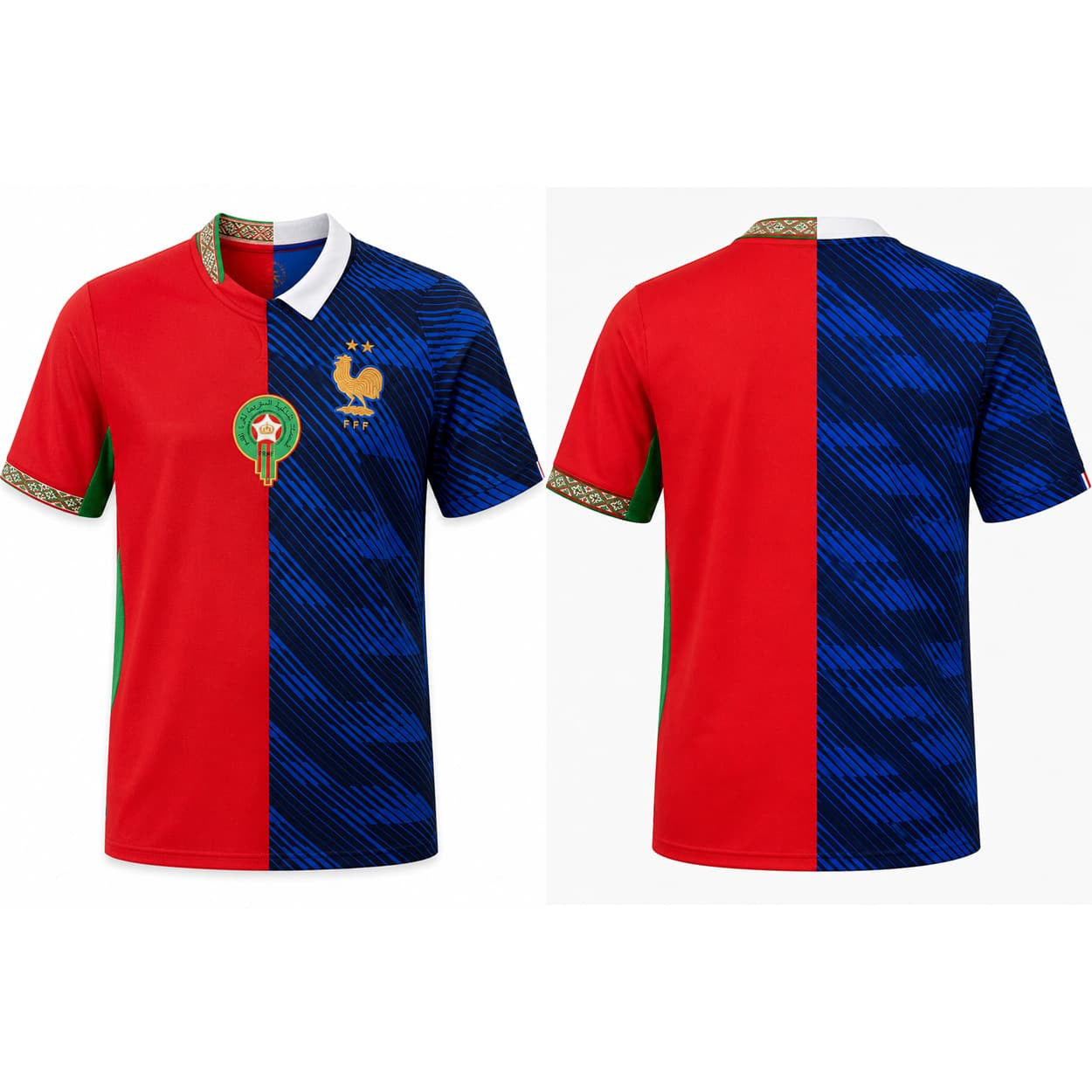 IShowSpeed Morocco France Split Jersey 2026 World Cup Merch Gifts For Football Fans - Merchluma