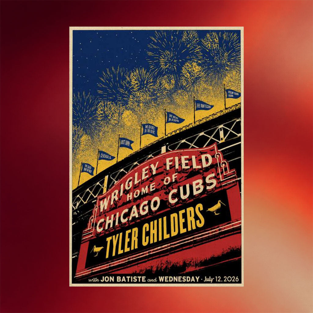 Tyler Childers Chicago Merch 2026 Tyler Childers Wrigley Field In Chicago Illinois Poster Decor - Merchluma
