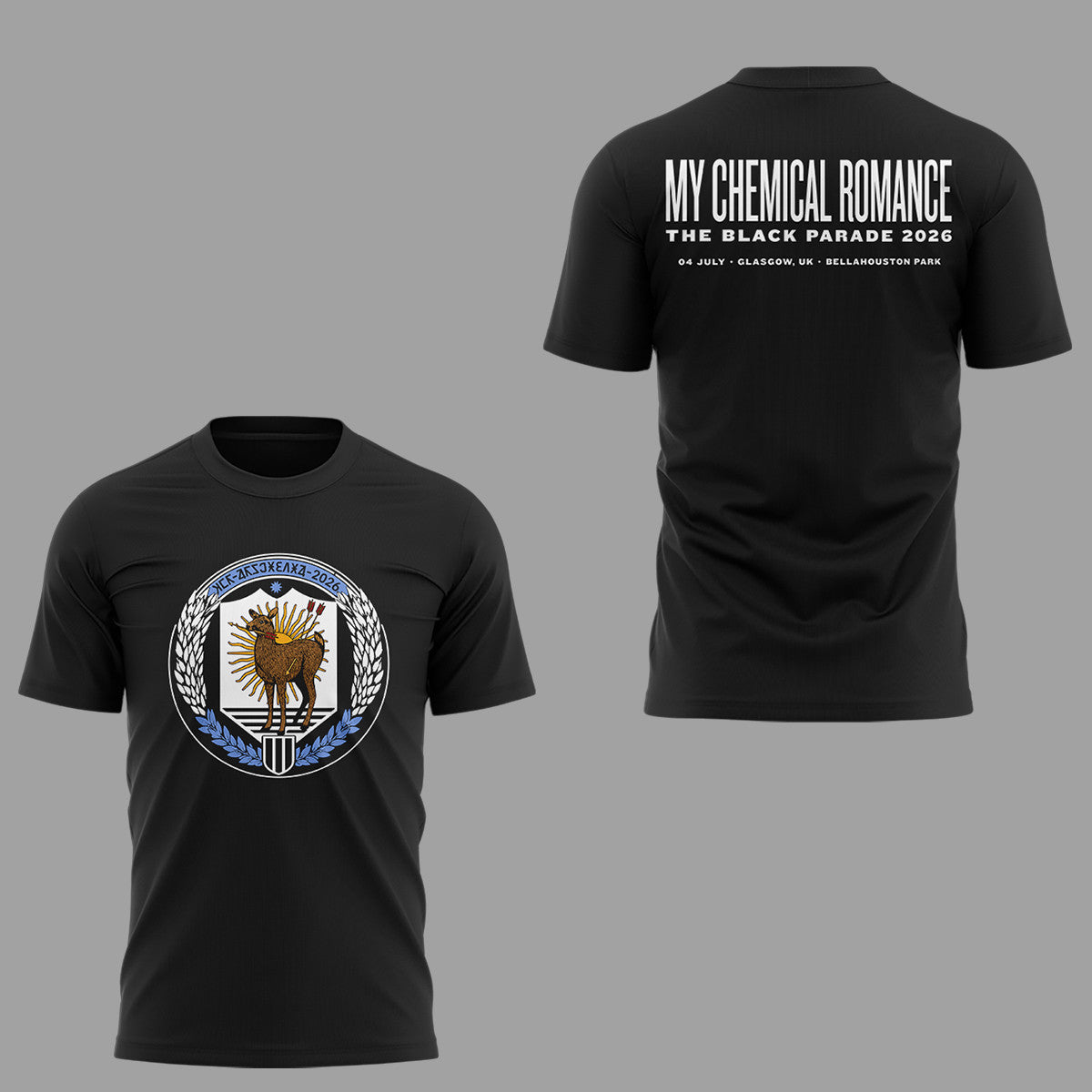 MCR The Black Parade TOUR 2026 Glasgow UK T-Shirt My Chemical Romance Merch Fans Apparel - Merchluma