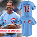 Chicago Cubs X CM Punk #13 Blue Baseball Jersey 2026 Cubs Merch Birthday Ideas For Husband - Merchluma