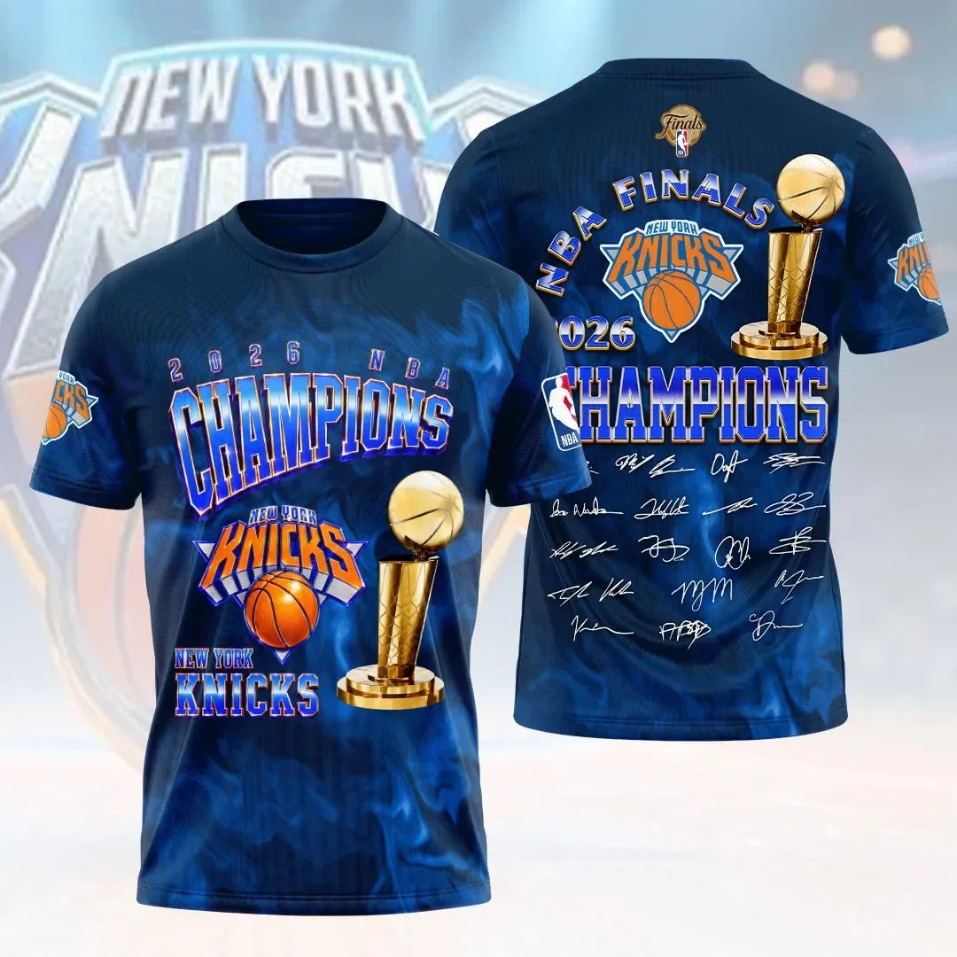 New York Basketball Merch New York Knicks 2026 Finals Champions T-Shirt Gifts For Son - Merchluma