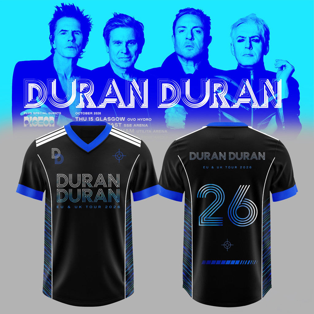 Duran Duran UK EU Autumn Tour 2026 Jersey Shirt Duran Duran Merch Gift For Pop Band Fans - Merchluma