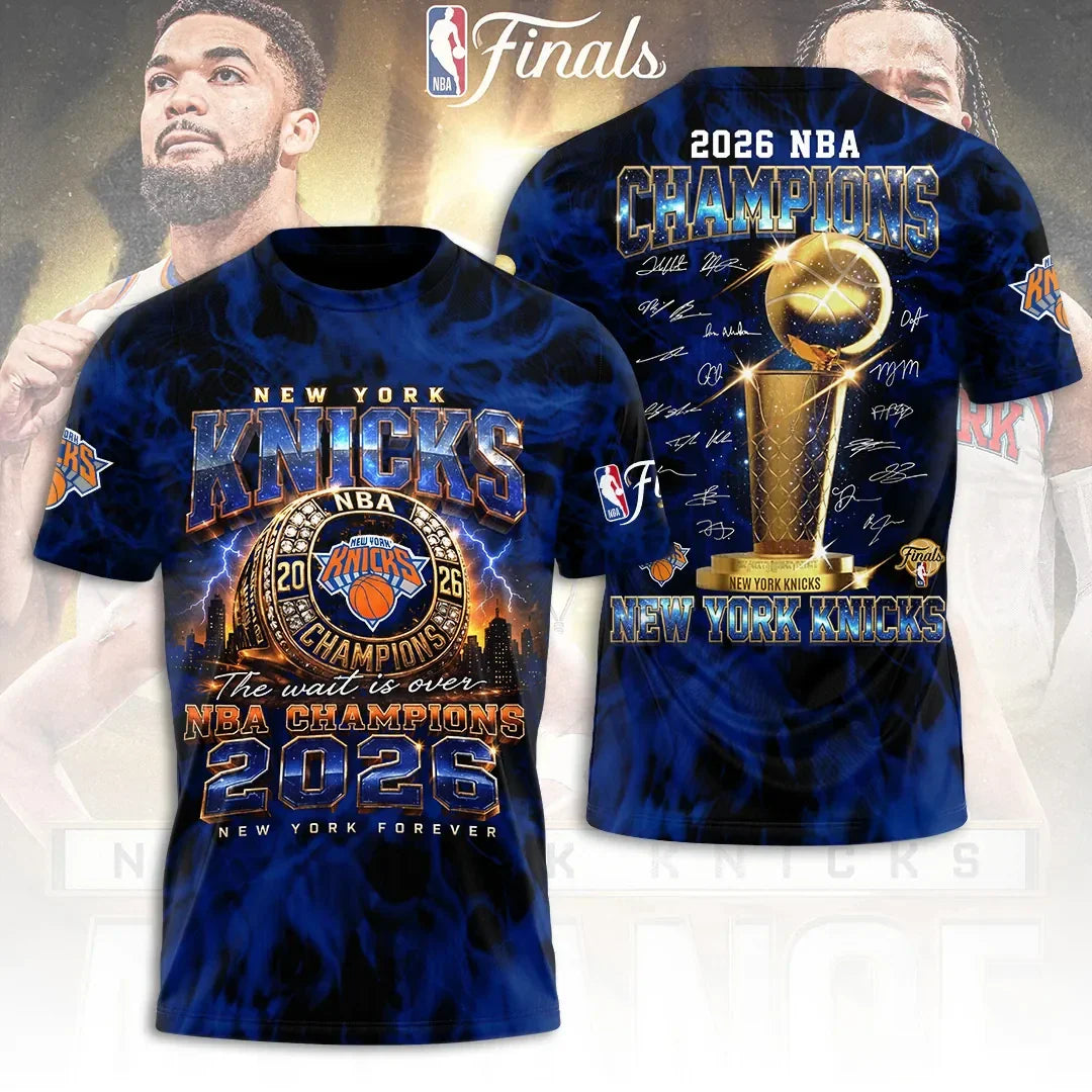 New York Knicks Finals Champions 2026 Shirt The Wait Is Over Knicks Merch Gifts For Fans - Merchluma