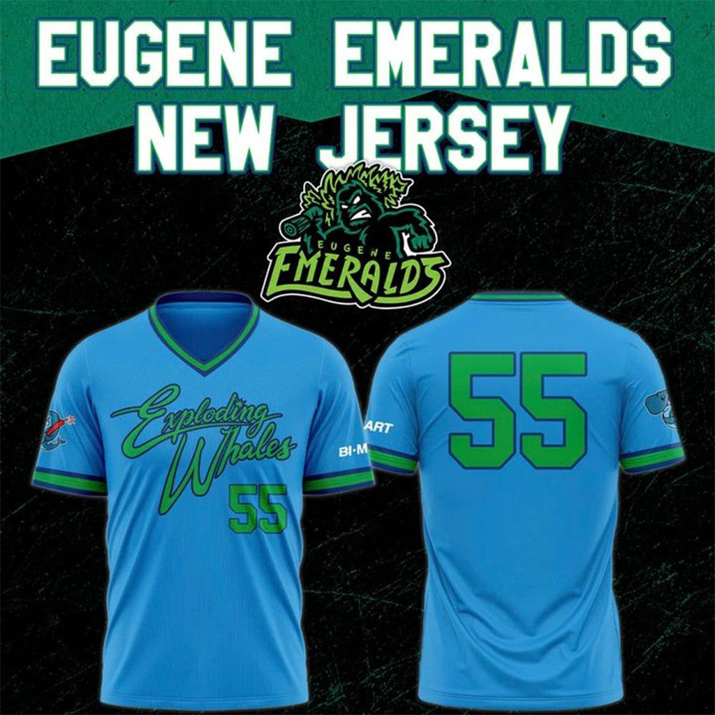Eugene Emeralds X Exploding Whales Theme Night 2026 Jersey Shirt Eugene Emeralds Merch Fan Gift - Merchluma
