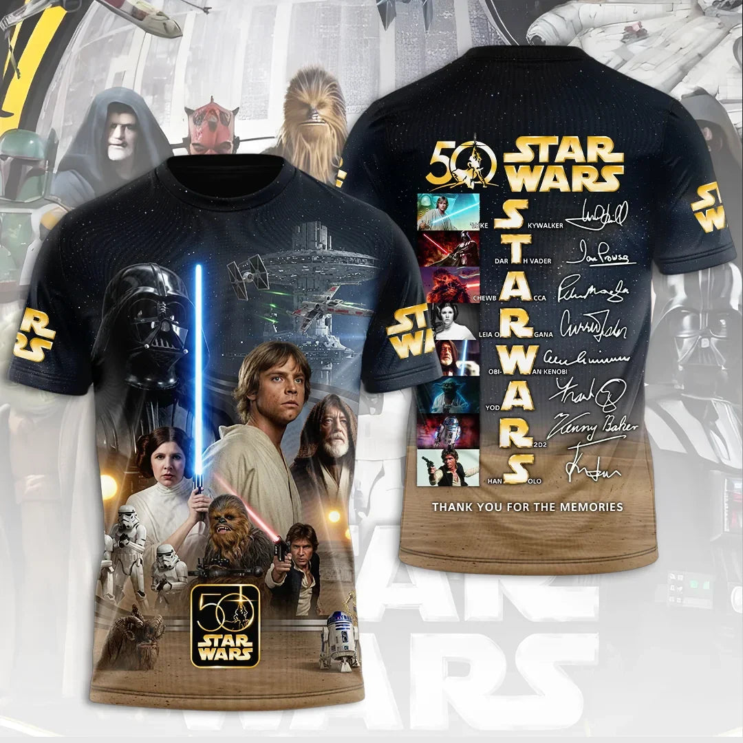 Star Wars 50th Anniversary Shirt Star Wars Merch Thank You For The Memorial T-Shirt Fan Gifts - Merchluma