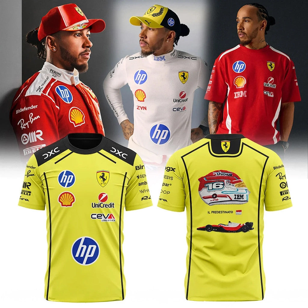 Lewis Hamilton X Scuderia Ferrari T-Shirt 2026 Racing Fan Shirt Lewis Hamilton Merch Best Gifts - Merchluma