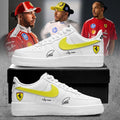 Custom Lewis Hamilton X Scuderia Ferrari 2026 Shoes Sneakers Lewis Hamilton Merch Signature - Merchluma