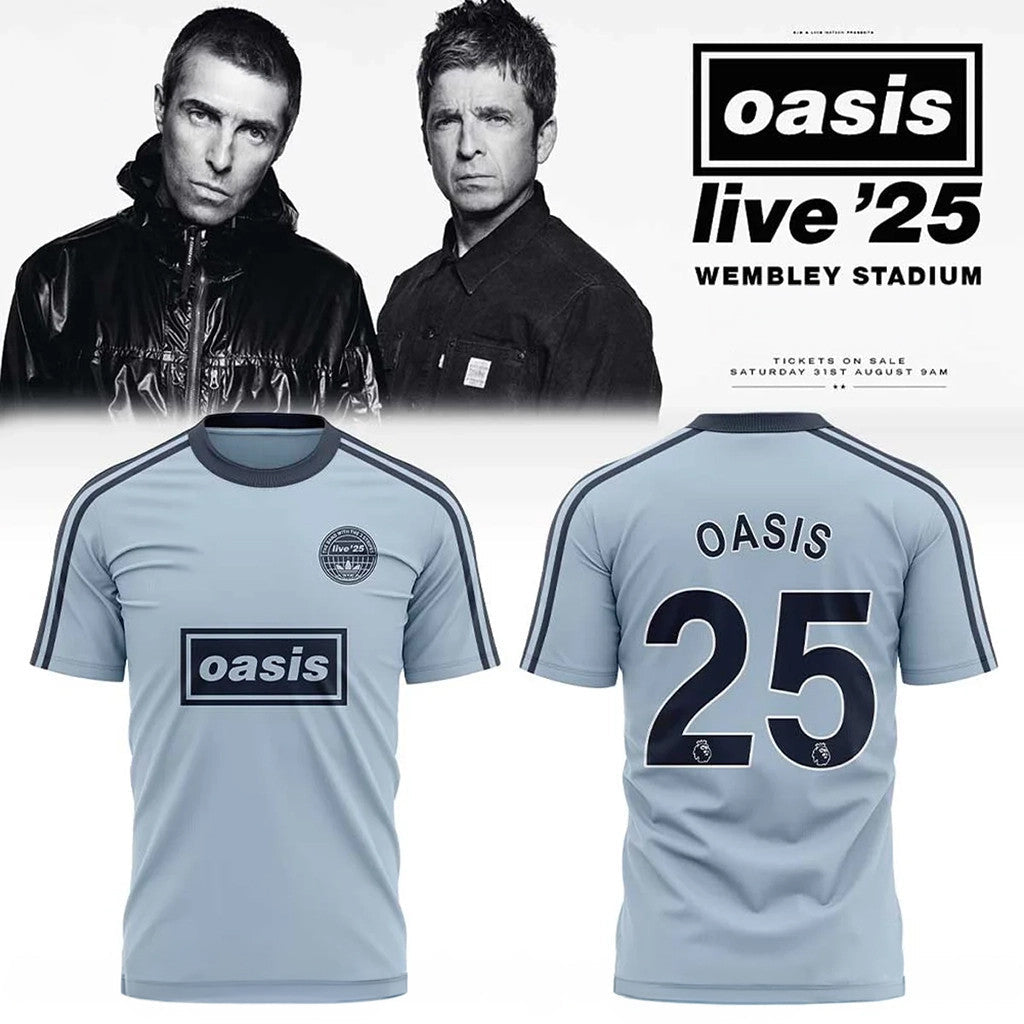 Oasis Live 25 London Wembley Stadium T-Shirt Oasis Merch Best Gift For Rock Band Fans - Merchluma