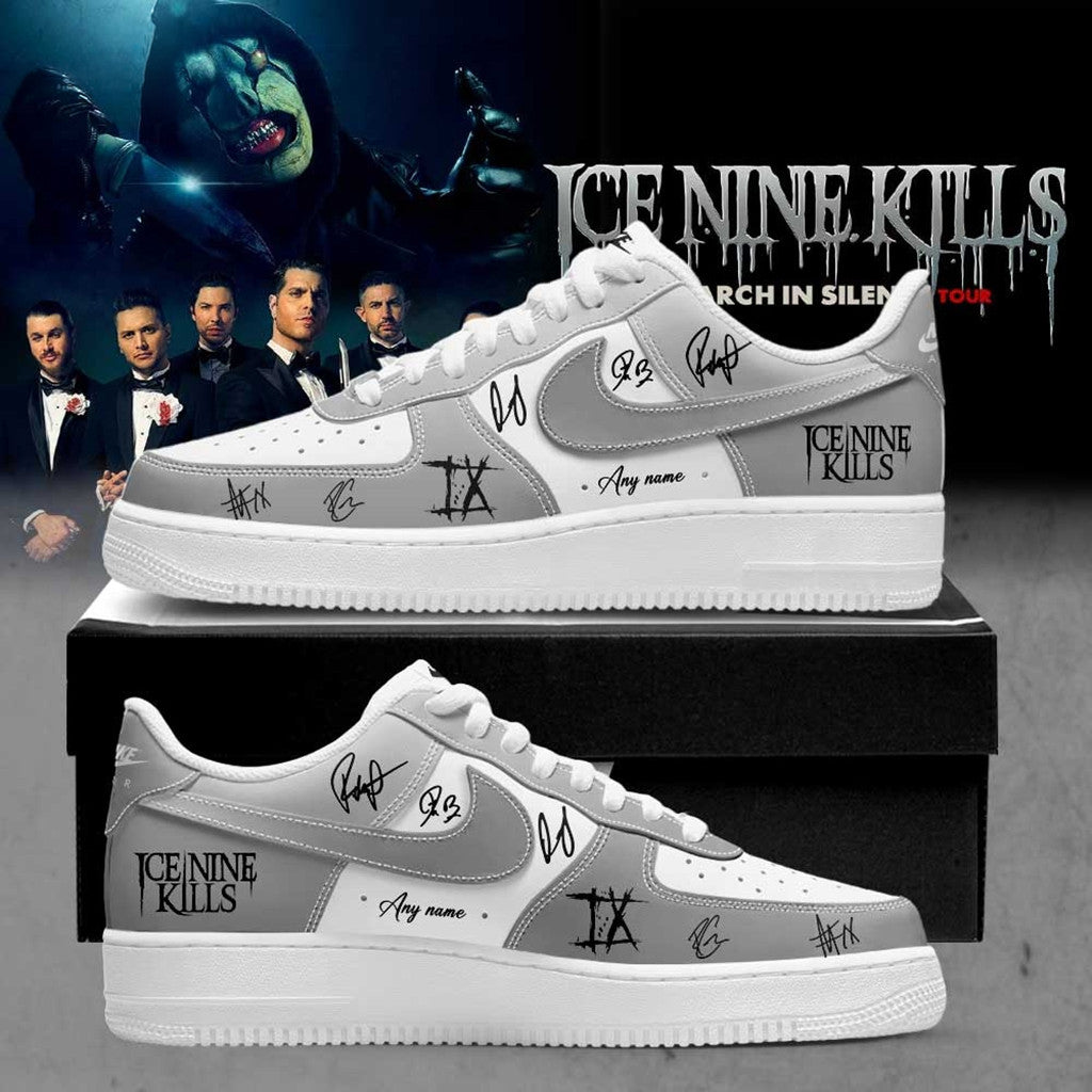 Custom Ice Nine Kills March In Silence Tour 2026 Signature Sneakers INK Merch Gift For Dad - Merchluma