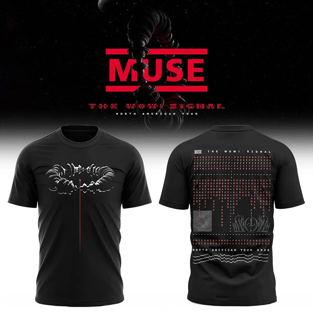Muse Wow Signal North American Tour 2026 T-Shirt Muse Tour Merch Best Gift For Band Fans - Merchluma