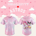 Houston Astros x Hello Kitty Theme Nights Jersey Astros Merch Best Gifts For Baseball Fans - Merchluma