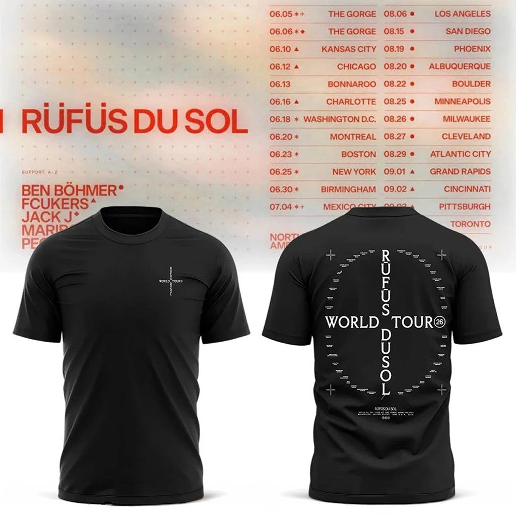 Rufus Du Sol Merch 2026 RDS North America Tour T-Shirt Rufus Du Sol Shirt Music Lover Gifts - Merchluma