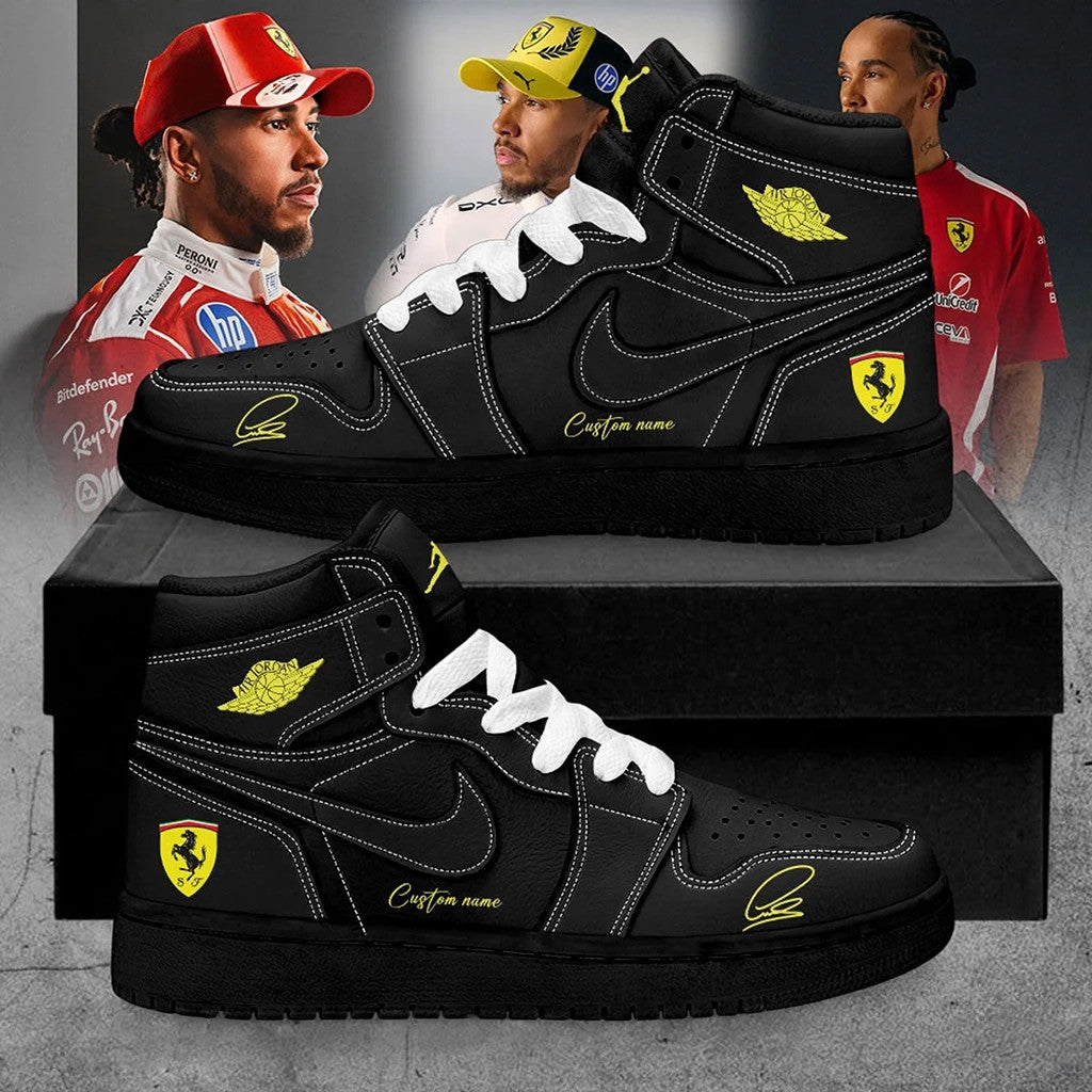 Custom Lewis Hamilton X Scuderia Ferrari 2026 Sneakers Lewis Hamilton Merch Gift For Fans - Merchluma