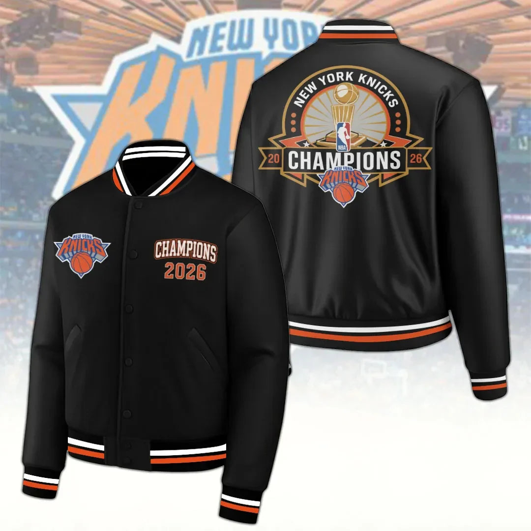 New York Knicks Finals Champions 2026 Varsity Jacket NY Knicks Merch Gifts For Him - Merchluma