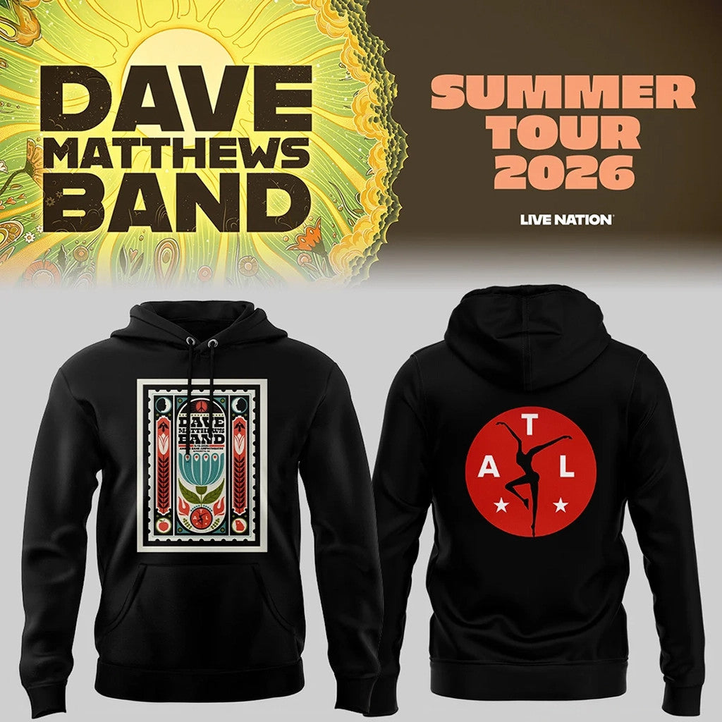 Dave Matthews Band Summer Tour 2026 Hoodie Black Dave Matthews Band Merch Gift For Music Fans - Merchluma