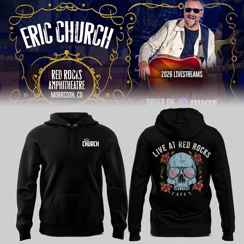 Eric Church Live At Red Rocks Hoodie Eric Church Tour Merch 2026 Gifts For Music Lovers - Merchluma