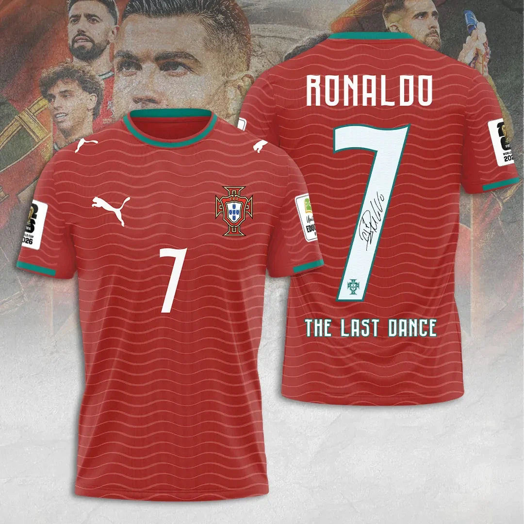 Portugal National Team x Cristiano Ronaldo Shirt The Last Dance #7 Ronaldo Merch Fan Gifts - Merchluma