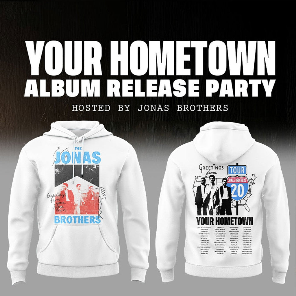Jonas Brothers Greetings From Your Hometown Concert Hoodie Jonas Brothers Tour 2025 Merch - Merchluma