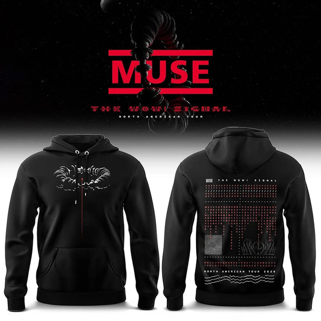Muse 2026 Wow Signal North American Tour Hoodie Muse Tour Merch Gift For Band Fans - Merchluma