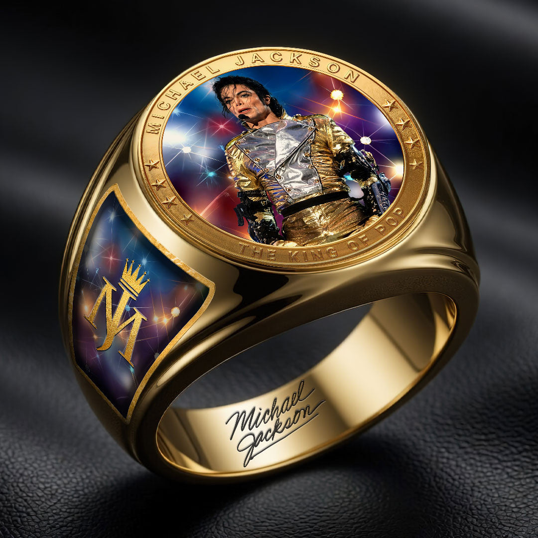 Michael Jackson The King Of Pop Ring Michael Jackson Merch Best Gifts For Music Lovers - Merchluma