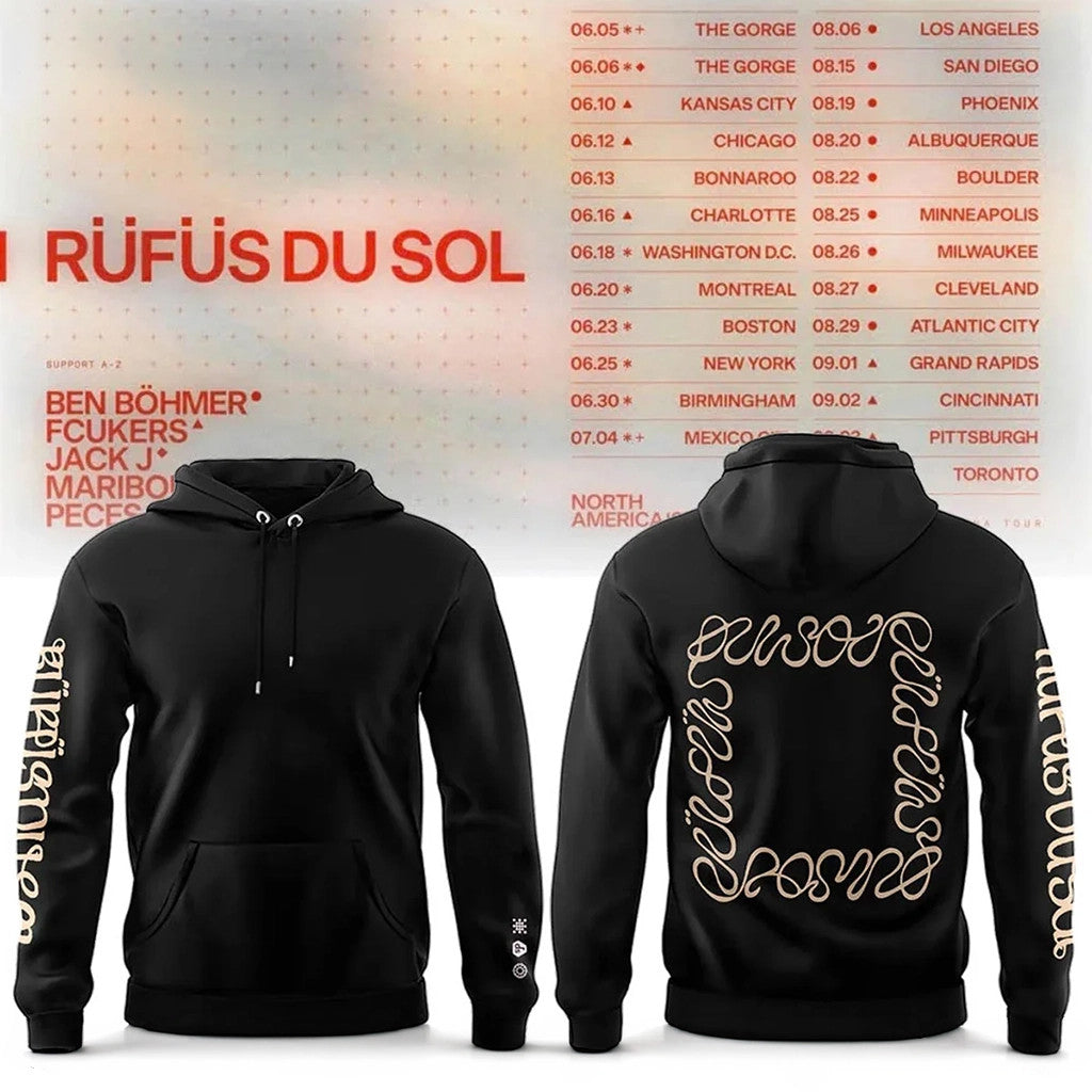Rufus Du Sol Merch 2026 RDS North America Tour Hoodie Best Gift For Music Lovers - Merchluma