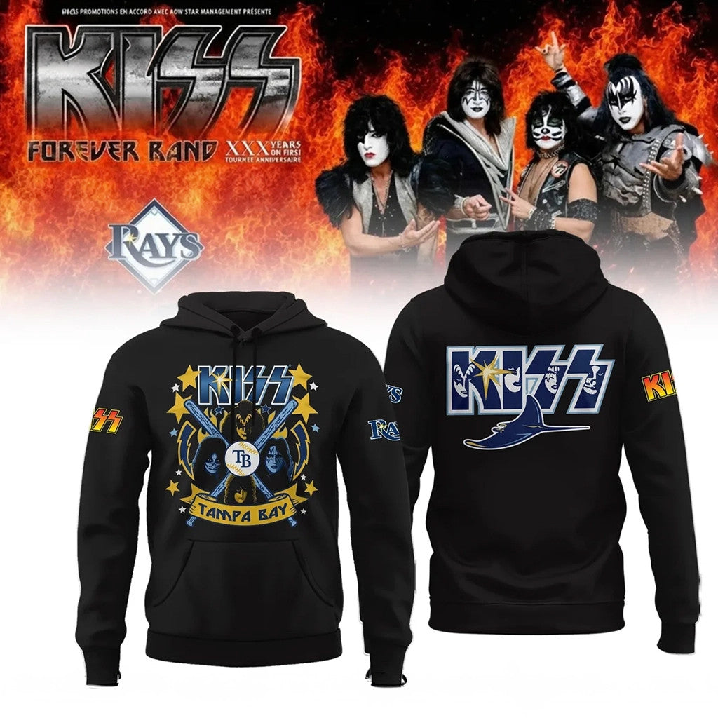Tampa Bay Rays X KISS Forever Band Tour 2026 Hoodie KISS Concert Merch Gift For Music Lovers - Merchluma
