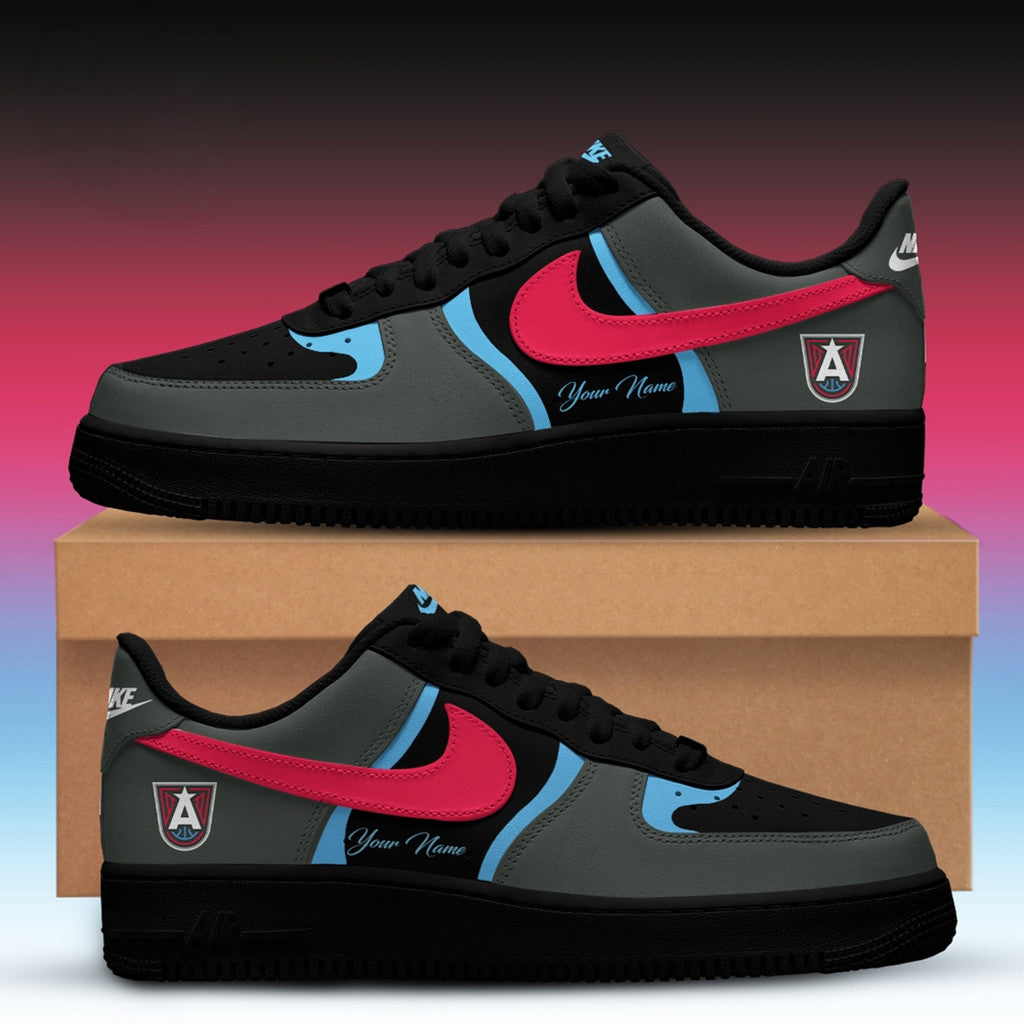 Personalized Atlanta Dream WNBA X Back 2 Black Low Shoes Sneakers Atlanta Dream Merch Fan Gifts - Merchluma