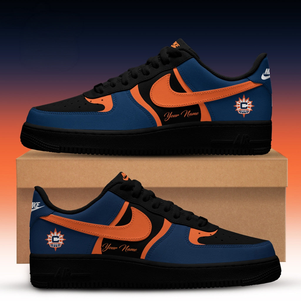 Personalized Connecticut Sun WNBA X Back 2 Black Shoes Sneakers Connecticut Sun Merch 2026 - Merchluma