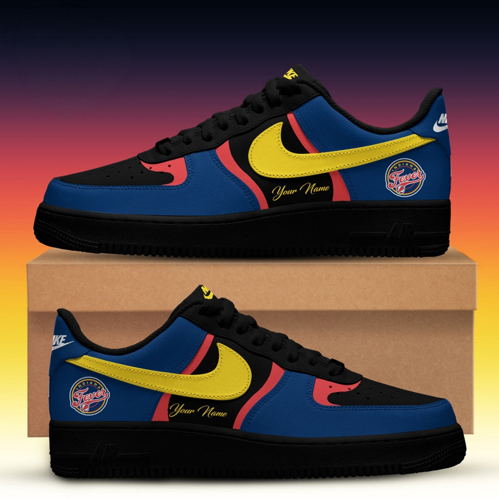 Personalized Indiana Fever WNBA X Back 2 Black Shoes Sneakers Indiana Fever Merch Fan Gifts - Merchluma