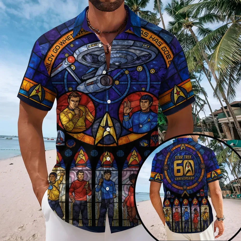 Star Trek 60th Anniversary Hawaiian Shirt Star Trek Merch Birthday Gift For Husband - Merchluma