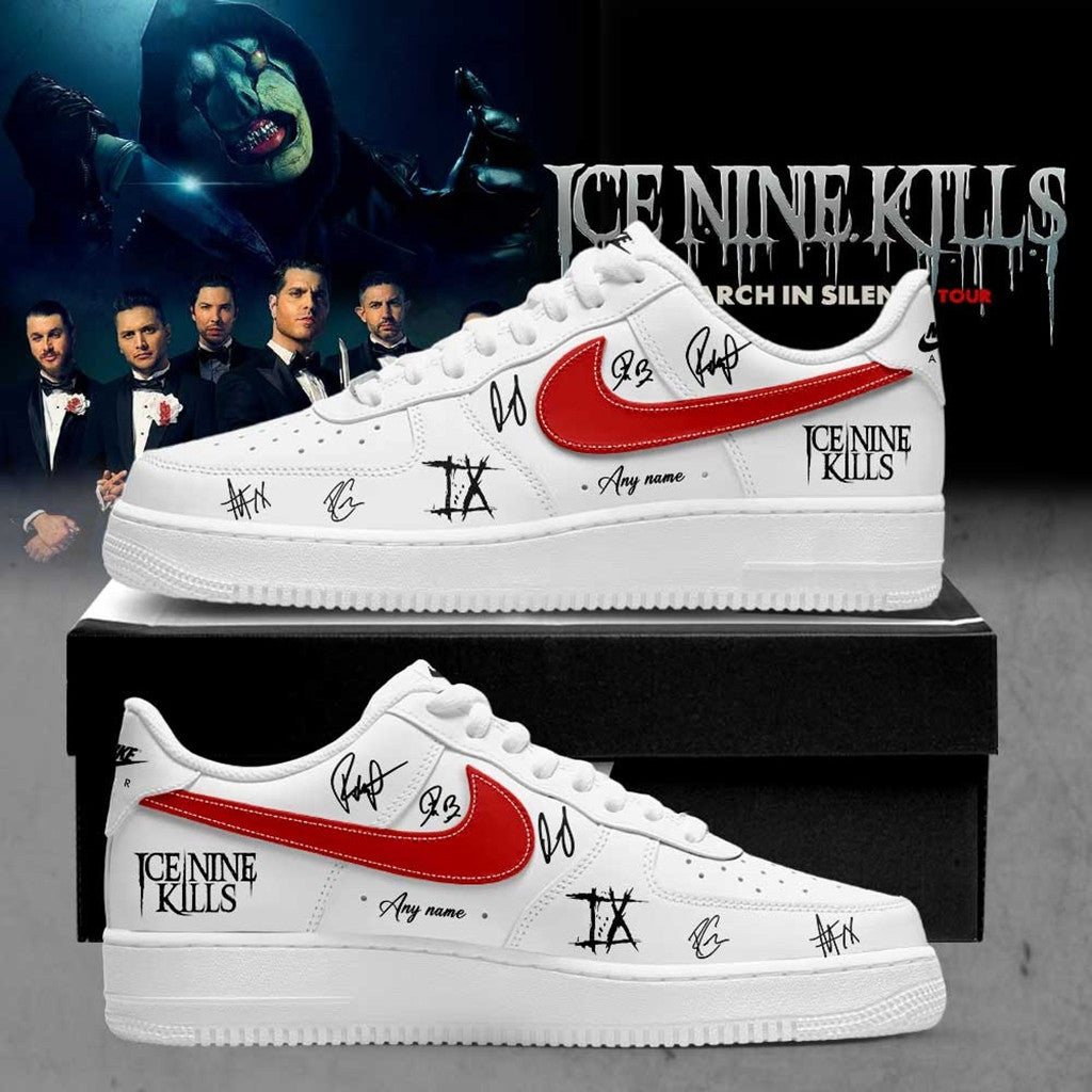 Personalized Ice Nine Kills March In Silence Tour 2026 Shoes Sneakers INK Merch Signature - Merchluma