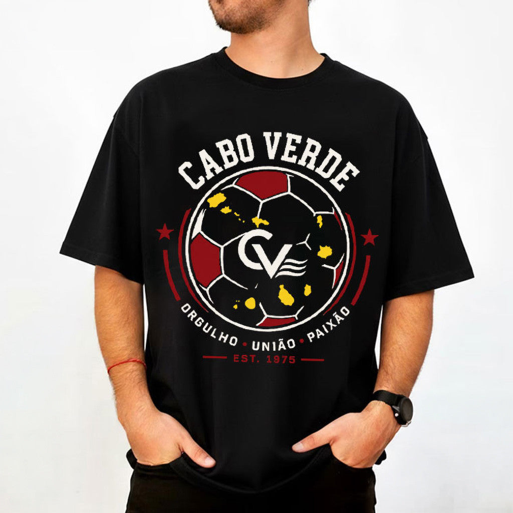 Cabo Verde Soccer Crest Football Emblem T-Shirt Cabo Verde World Cup 2026 Merch Gift For Dad - Merchluma