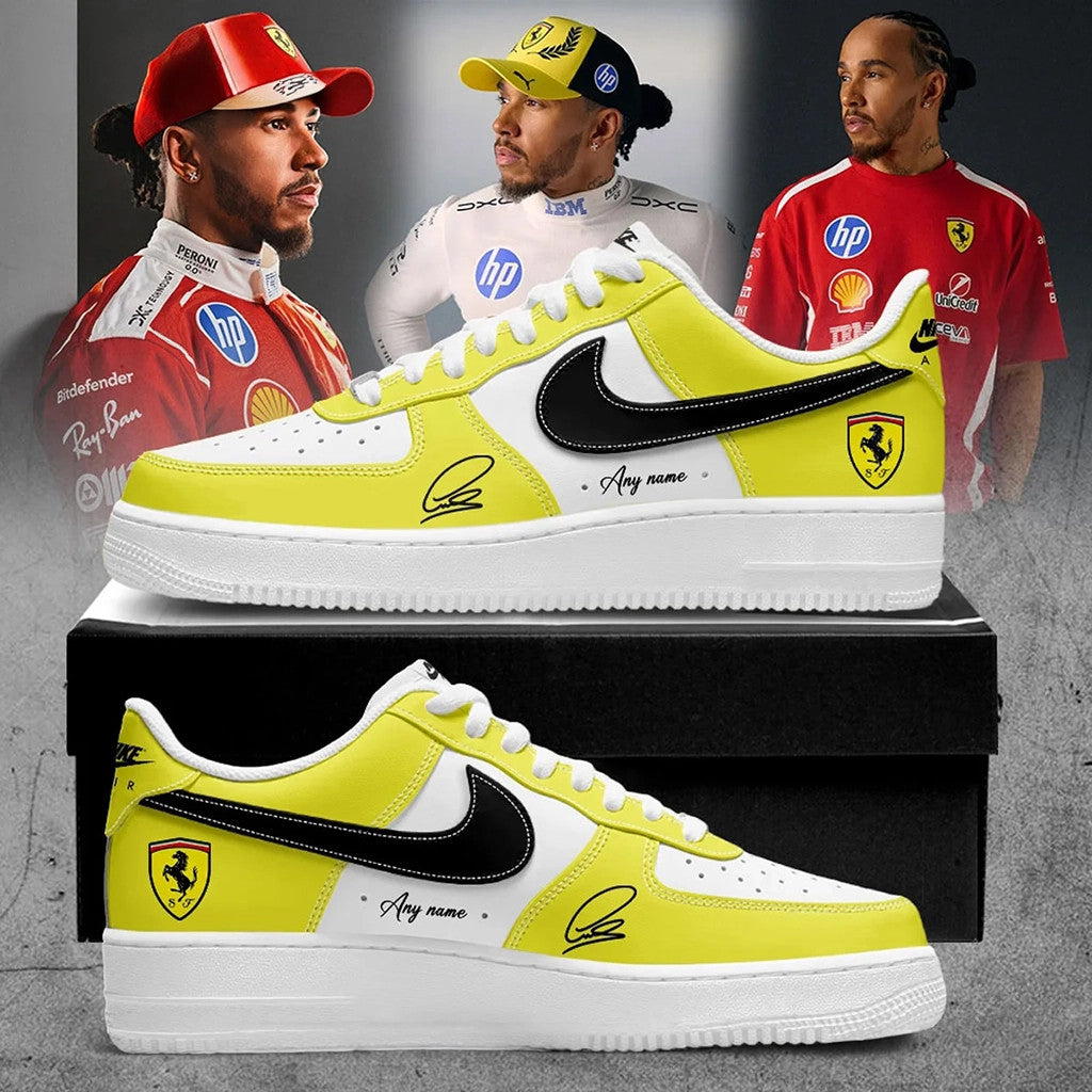 Personalized Lewis Hamilton X Scuderia Ferrari 2026 Sneakers Racing Fan Shoes Gift For Brothers - Merchluma