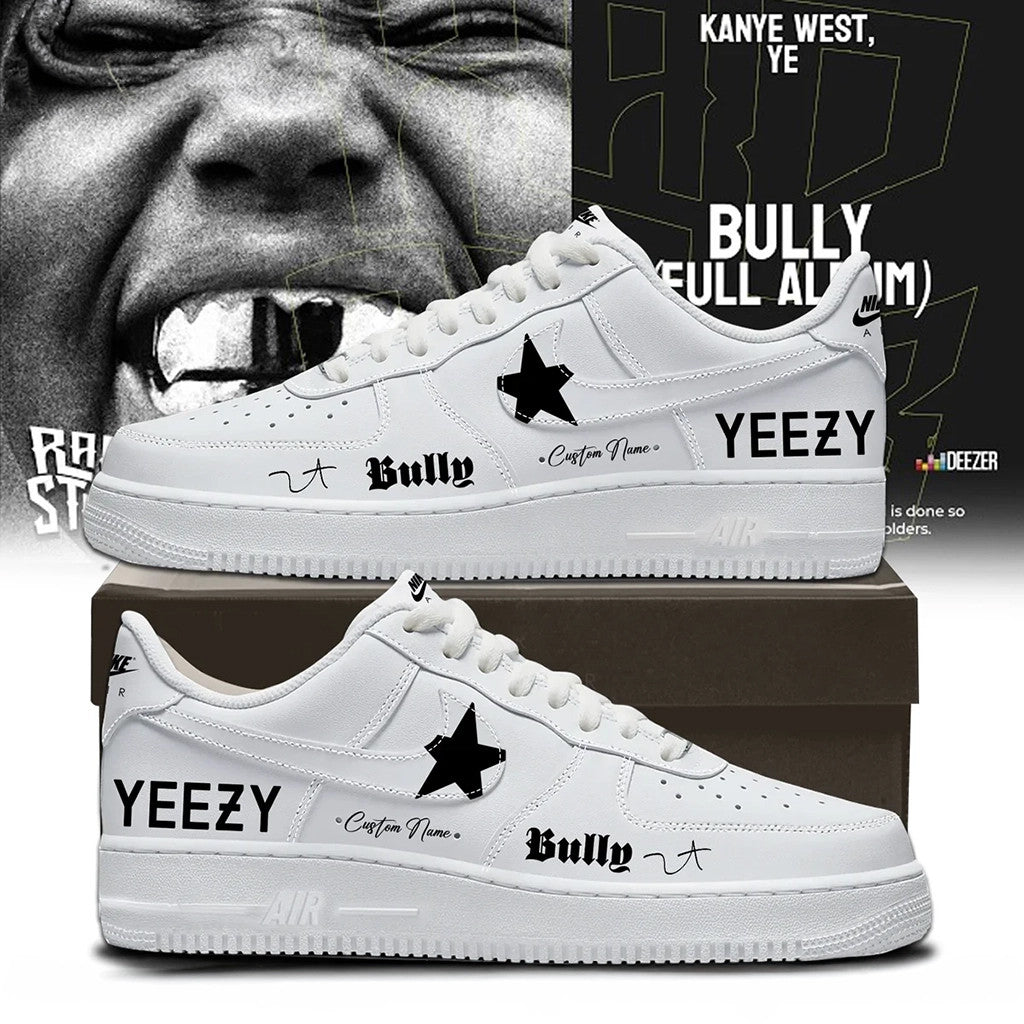 Personalized Kanye West YE Bully 2026 Shoes Sneakers Yeezy Tour Merch Gift For Rapper Fans - Merchluma