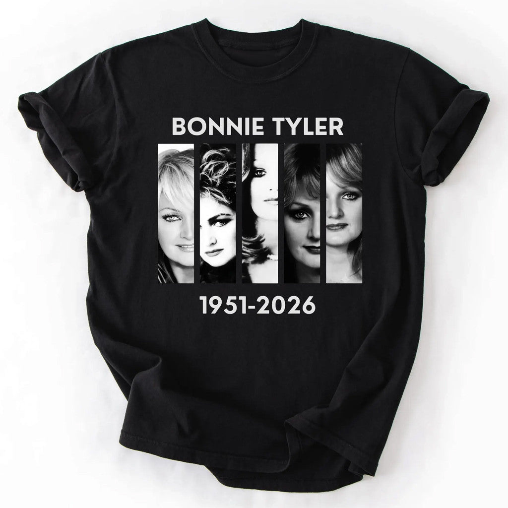 RIP Bonnie Tyler 1951 2026 T-Shirt Bonnie Tyler Merch Memorial Gifts - Merchluma