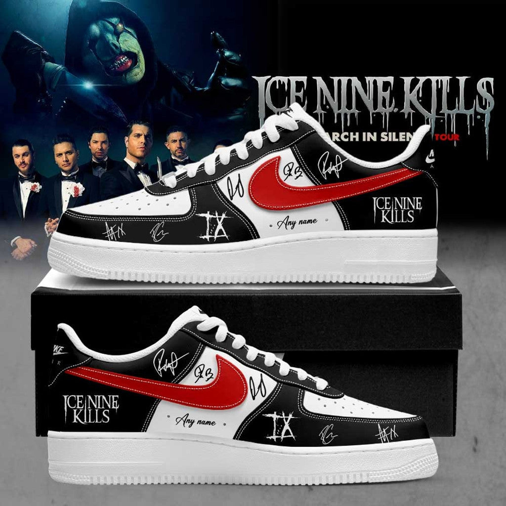 Personalized Ice Nine Kills March In Silence Tour 2026 Sneaker Fan Shoes INK Merch Signature - Merchluma