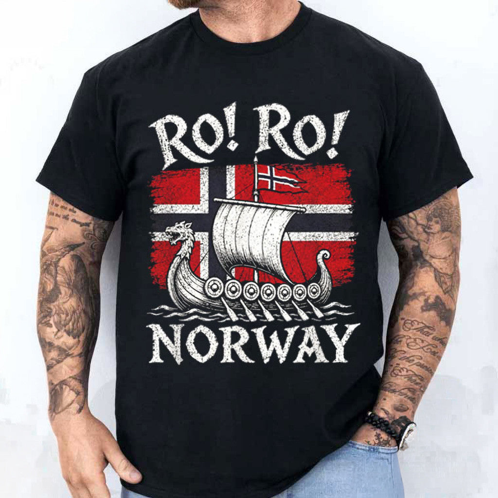 Ro Ro Norway Viking Ship T-Shirt Norway World Cup 2026 Merch Gift For Norgian - Merchluma