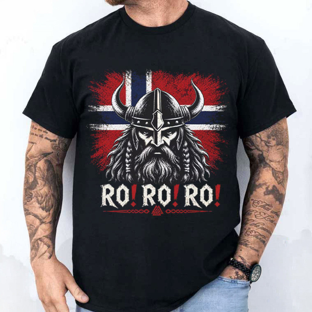 Ro Ro Ro Viking Drakkar Longship T-Shirt Norway World Cup 2026 Merch Gift For Football Fan - Merchluma