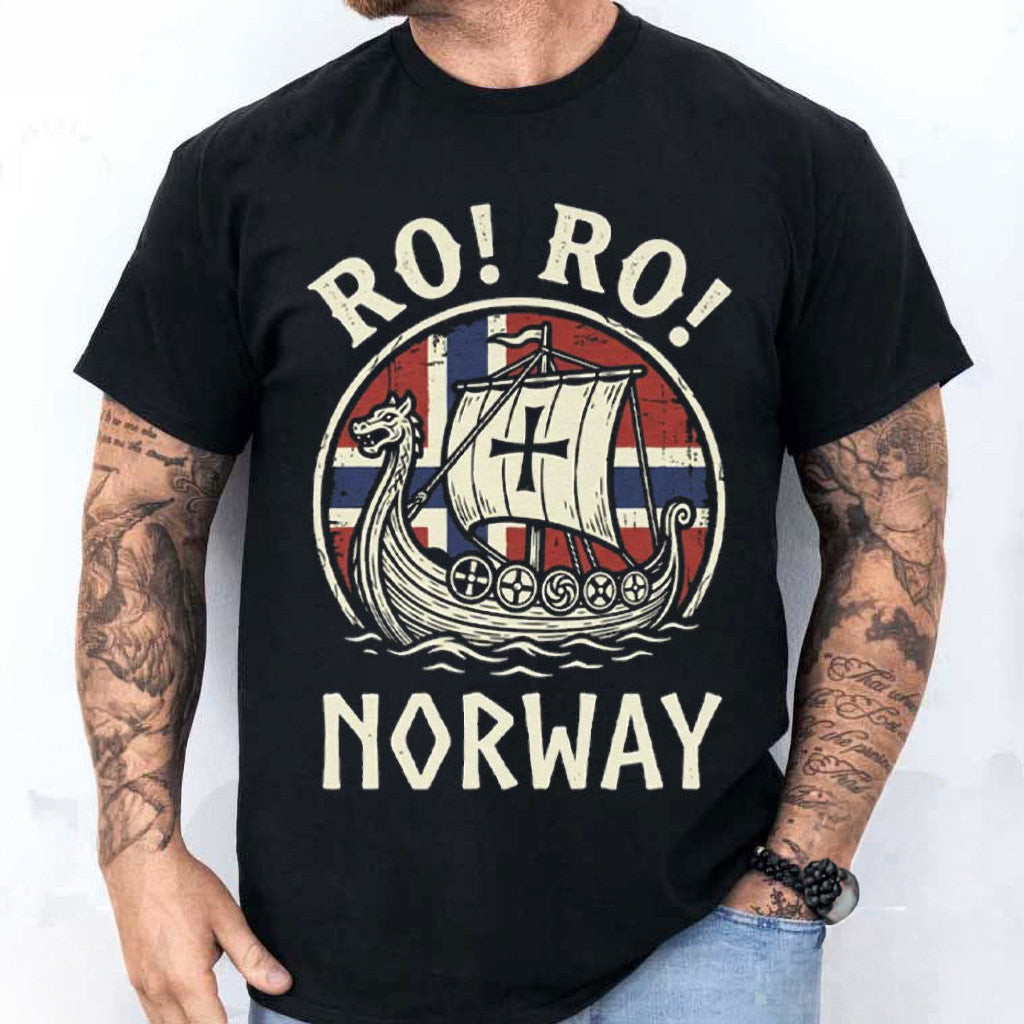 Ro Ro Viking Longship Norway Scandinavian Norse Travel Soccer Shirt Norway World Cup 2026 Merch - Merchluma