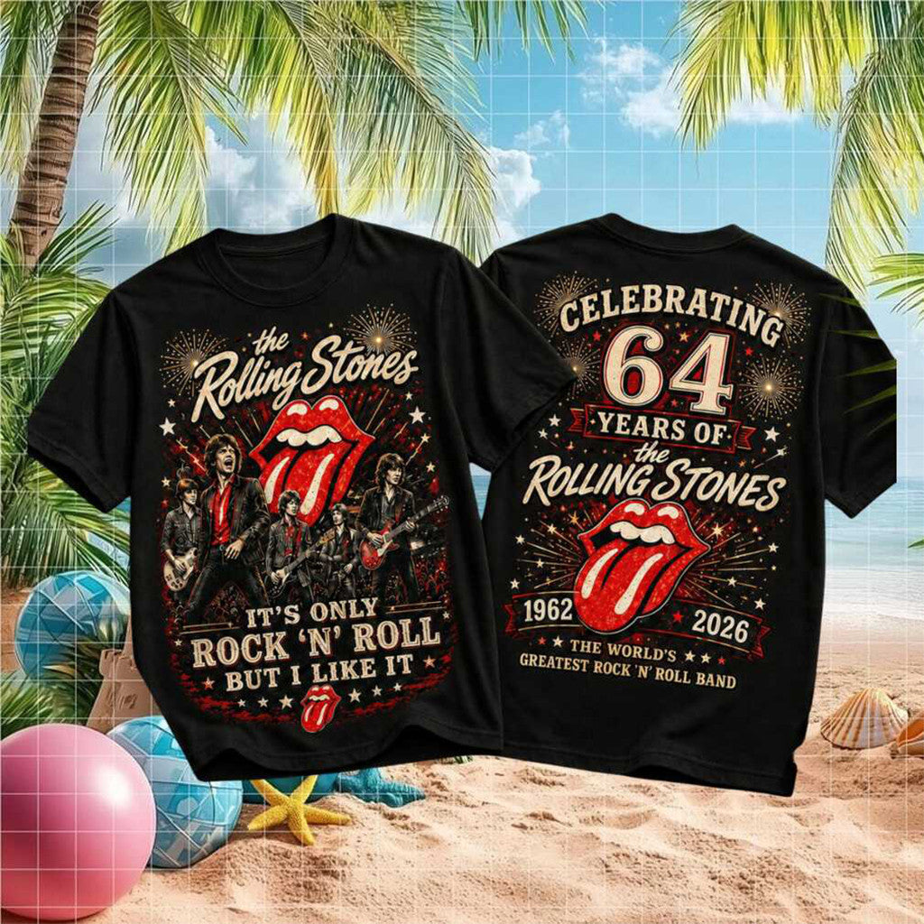 The Rolling Stones 64 Years Anniversary Concert World Tour 2026 Shirt The Rolling Stones Merch - Merchluma