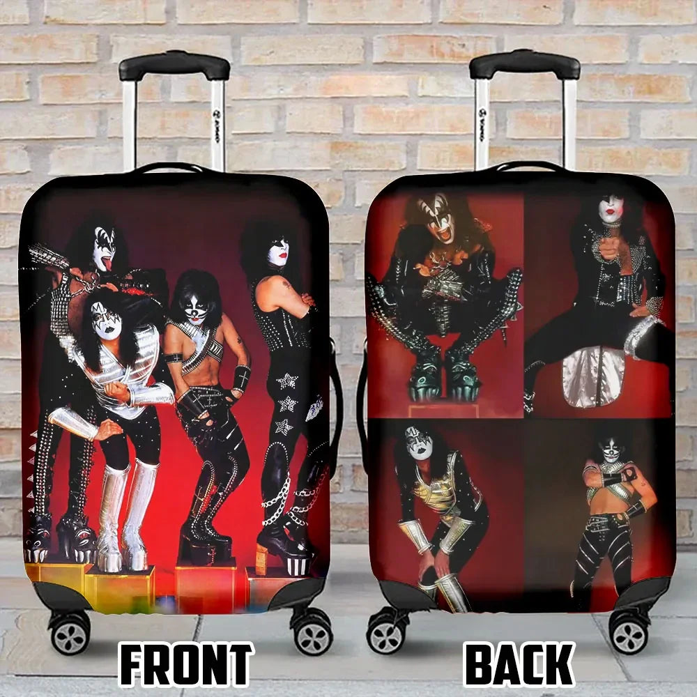 KISS Destroyer 50th Anniversary Luggage Cover KISS Merch Birthday Gifts For Music Lovers - Merchluma