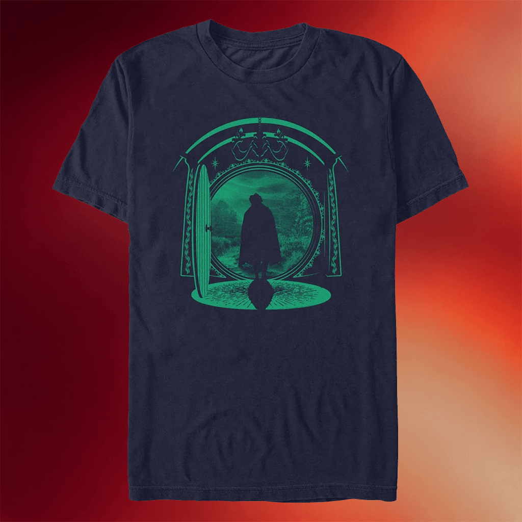 Cinemark Merch The Lord Of The Rings Door Silhouette T-Shirt Best Gifts For Movie Lovers - Merchluma
