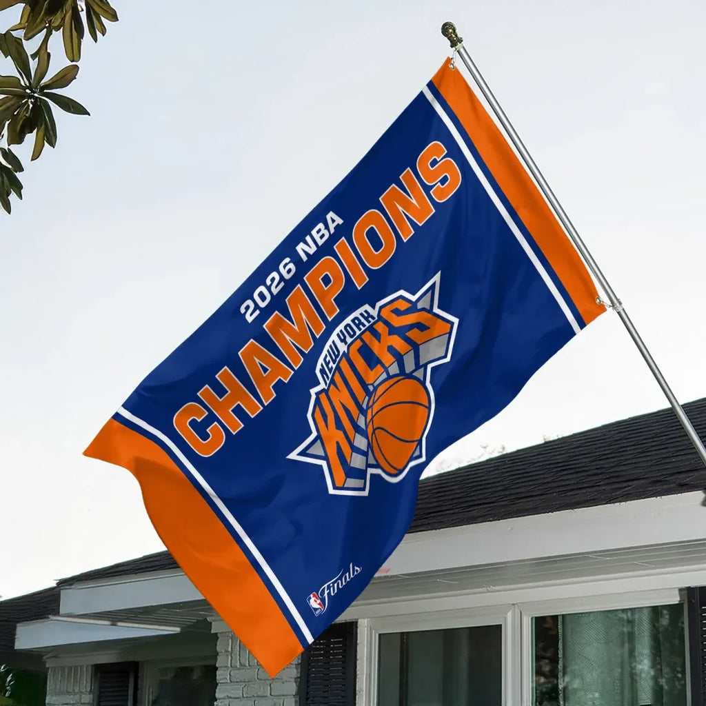 New York Knicks Finals Champions 2026 Flag New York Basketball Flag Gifts For Fans - Merchluma